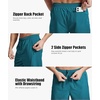 image:imageZITY Mens Athletic Gym Shorts 7 inch Inseam Quick Dry Lightweight Breathable Running Workout Shorts with 3 Zipper PocketsDark Teal Blue