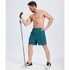 image:imageZITY Mens Athletic Gym Shorts 7 inch Inseam Quick Dry Lightweight Breathable Running Workout Shorts with 3 Zipper PocketsDark Teal Blue
