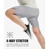 image:imageZITY Mens Athletic Gym Shorts 7 inch Inseam Quick Dry Lightweight Breathable Running Workout Shorts with 3 Zipper PocketsLight Grey