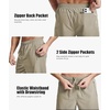 image:imageZITY Mens Athletic Gym Shorts 7 inch Inseam Quick Dry Lightweight Breathable Running Workout Shorts with 3 Zipper PocketsLight Khaki