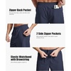 image:imageZITY Mens Athletic Gym Shorts 7 inch Inseam Quick Dry Lightweight Breathable Running Workout Shorts with 3 Zipper PocketsNavy